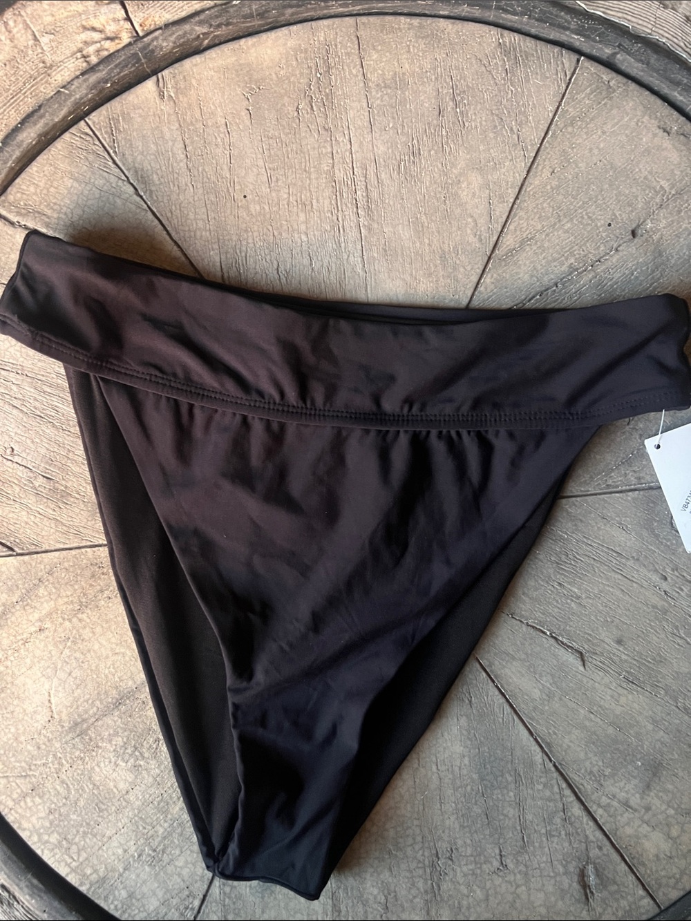 Classic Fold-Over Black Bikini Bottom medium B41